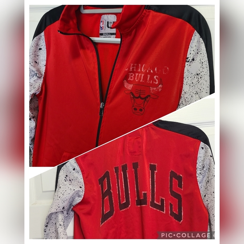 Rare Vintage 90s Chicago Bulls Sweatshirt Zip Up Size Small‎